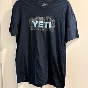 YETI Men's Navy Logo T-Shirt